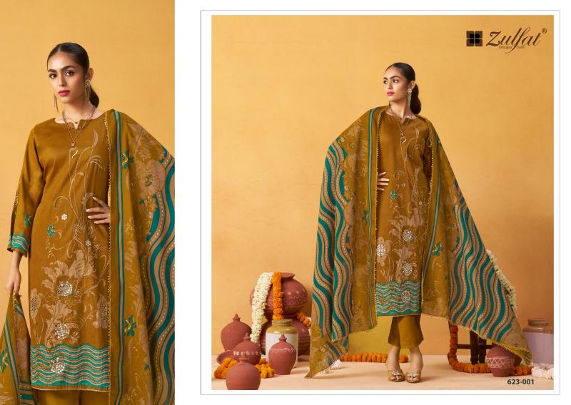 zulfat designer raabta vol 4 jam cotton full stitch big size suits for ladies 