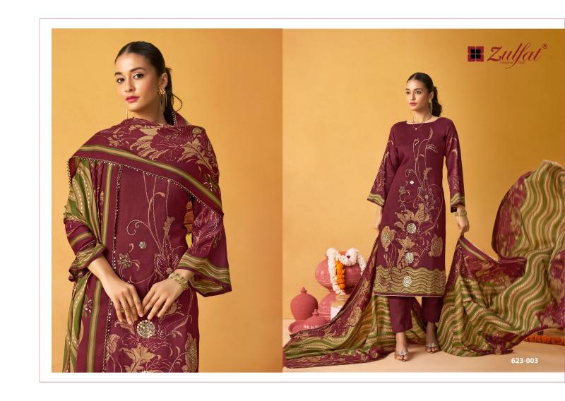 zulfat designer raabta vol 4 jam cotton full stitch big size suits for ladies 