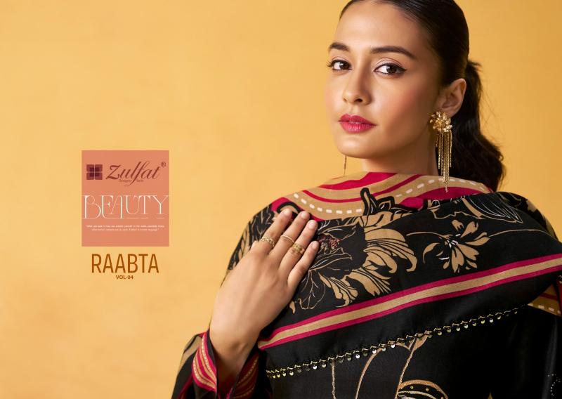zulfat designer raabta vol 4 jam cotton full stitch big size suits for ladies 