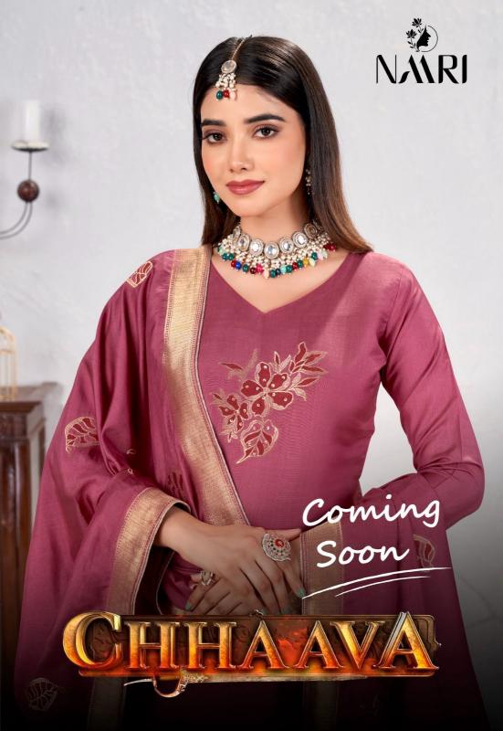 chhaava by naari muslin mina jacquard shop trendy dress for womens 