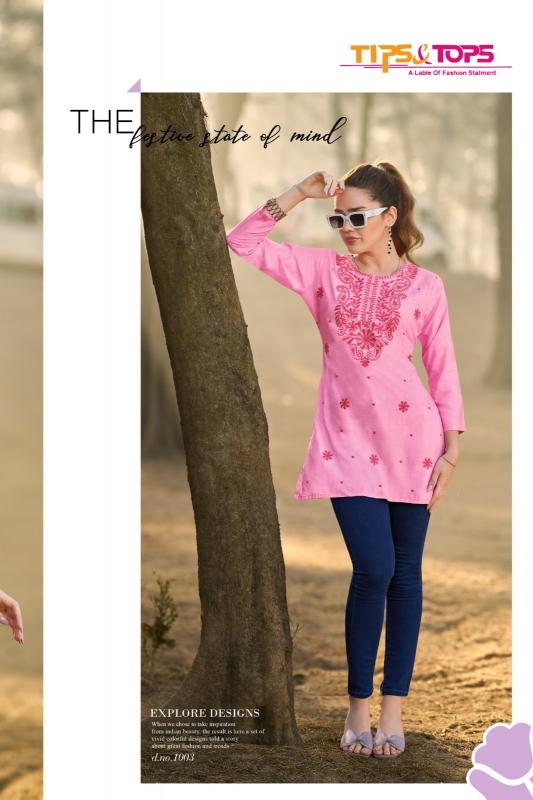colors vol 5 by tips & tops rayon readymade western tops for girls 