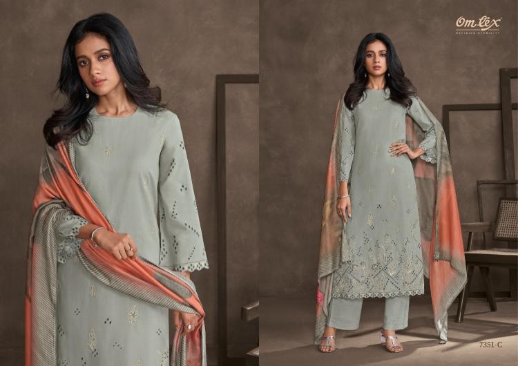 drape by omtex lawn cotton unique colors dress material 