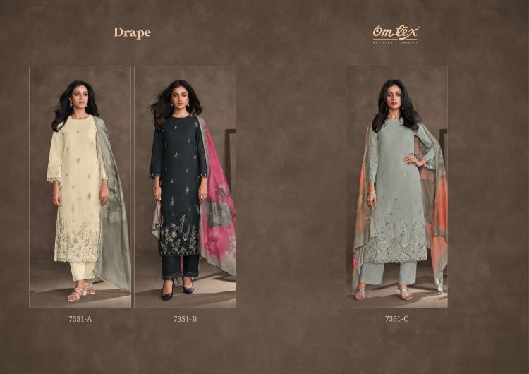 drape by omtex lawn cotton unique colors dress material 