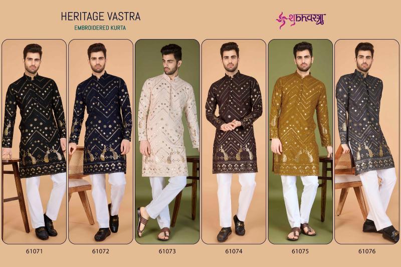 heritage vastra by shubhvastra viscose rayon full stitch exclusive mens kurta