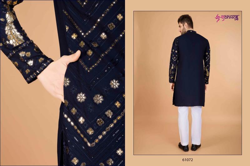 heritage vastra by shubhvastra viscose rayon full stitch exclusive mens kurta