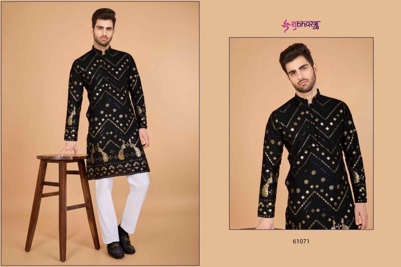 heritage vastra by shubhvastra viscose rayon full stitch exclusive mens kurta