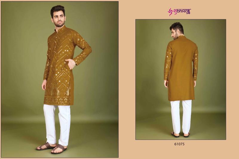 heritage vastra by shubhvastra viscose rayon full stitch exclusive mens kurta