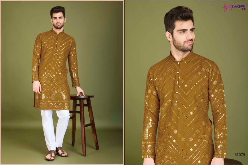 heritage vastra by shubhvastra viscose rayon full stitch exclusive mens kurta