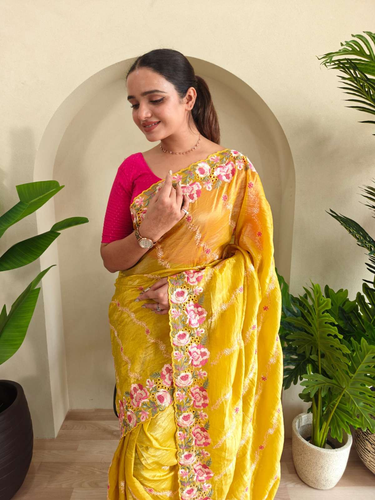 pr kc 3071 crush silk launch party wear shop glamorous styles sarees 