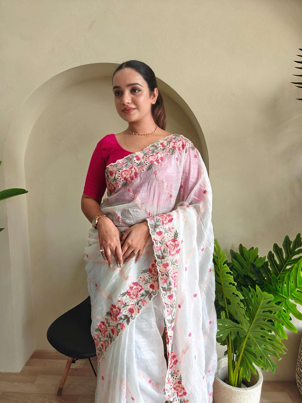 pr kc 3071 crush silk launch party wear shop glamorous styles sarees 