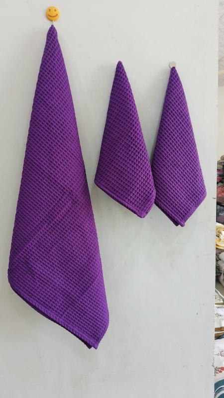 pr plain solid color fancy towel 3pcs set perfect for gifting purpose 