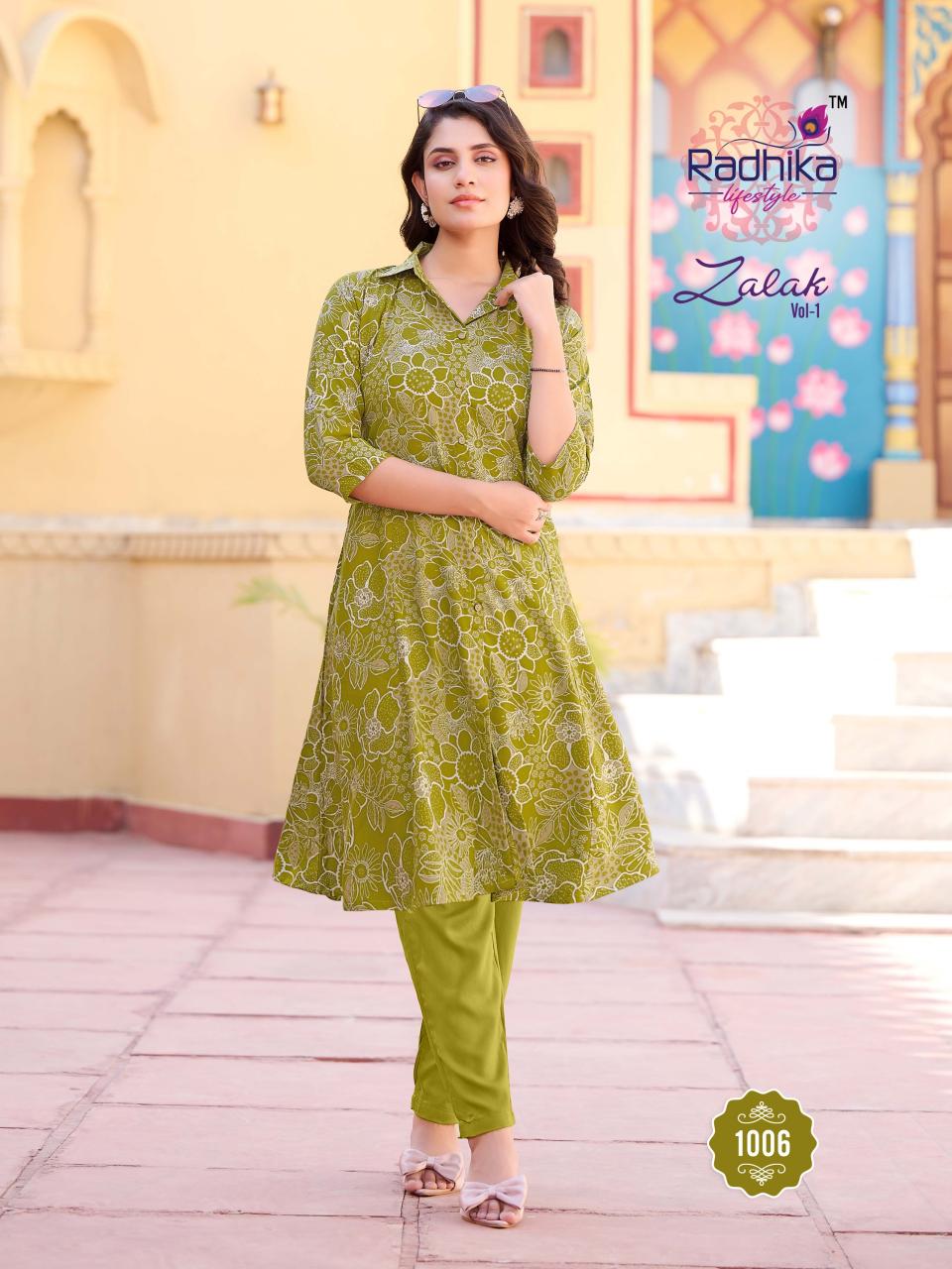 radhika lifestyle zalak vol 1 rayon readymade big size co-ord sets 