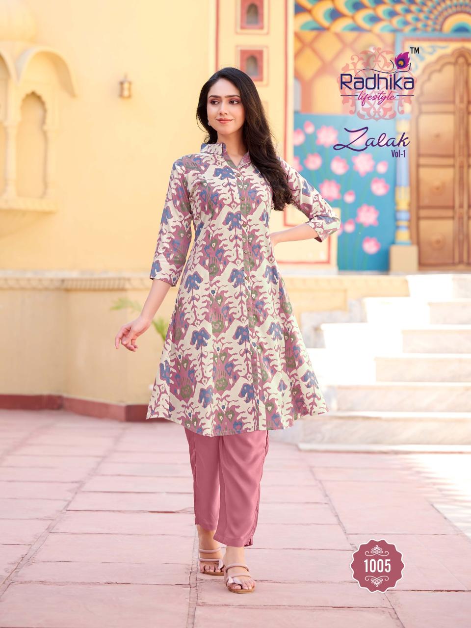 radhika lifestyle zalak vol 1 rayon readymade big size co-ord sets 