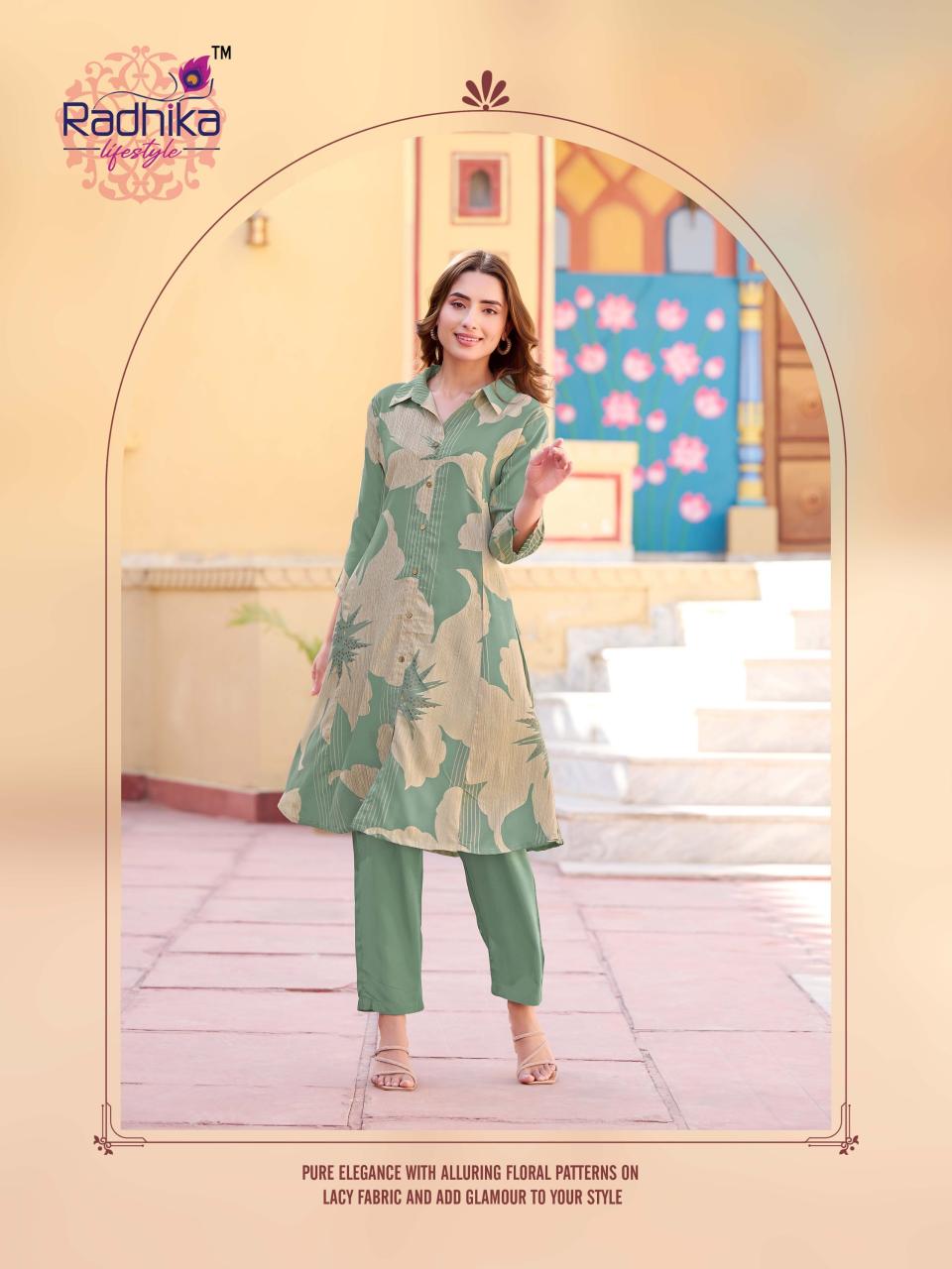 radhika lifestyle zalak vol 1 rayon readymade big size co-ord sets 