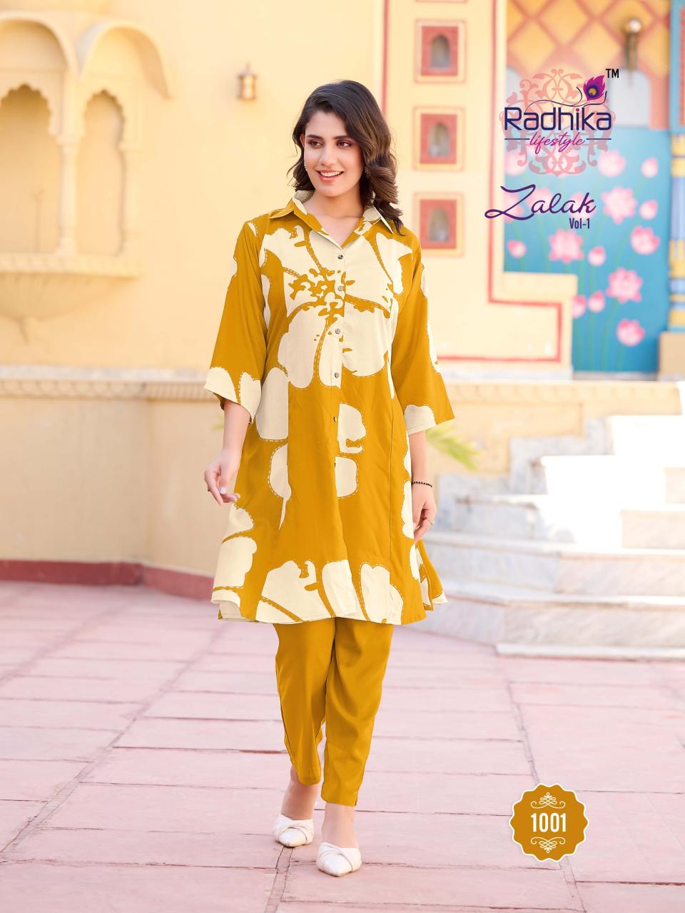 radhika lifestyle zalak vol 1 rayon readymade big size co-ord sets 