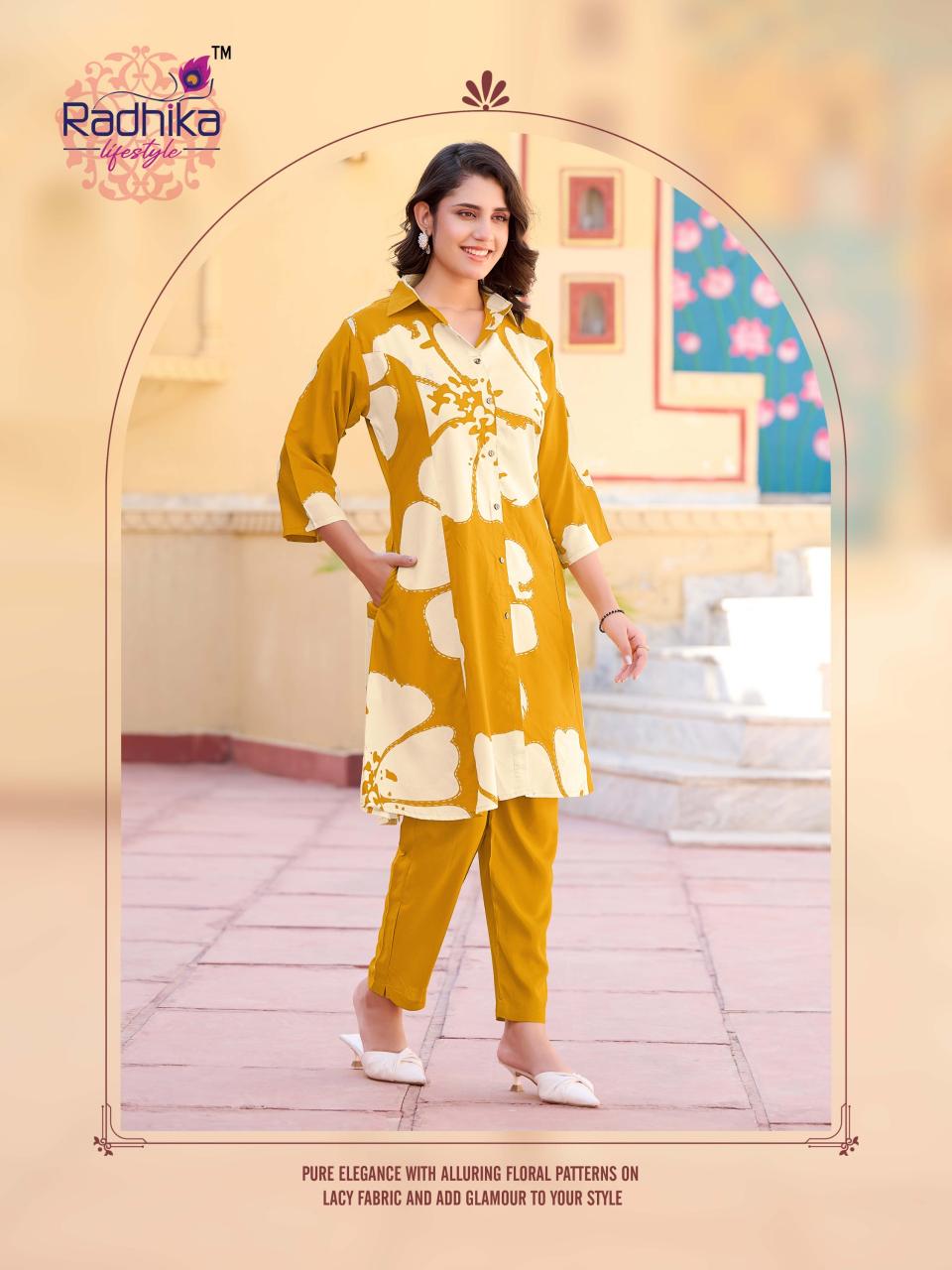 radhika lifestyle zalak vol 1 rayon readymade big size co-ord sets 
