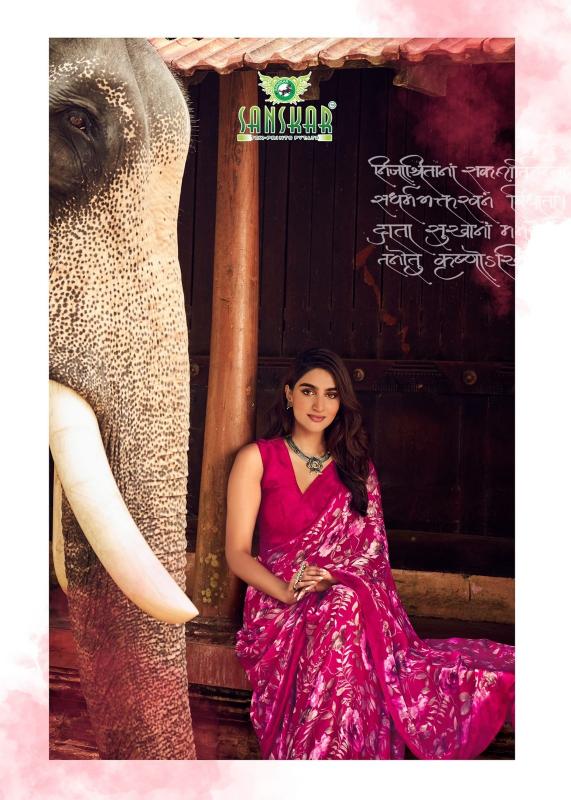 sanskar tex prints coconut sartin siffon florence print shop trendy sarees 