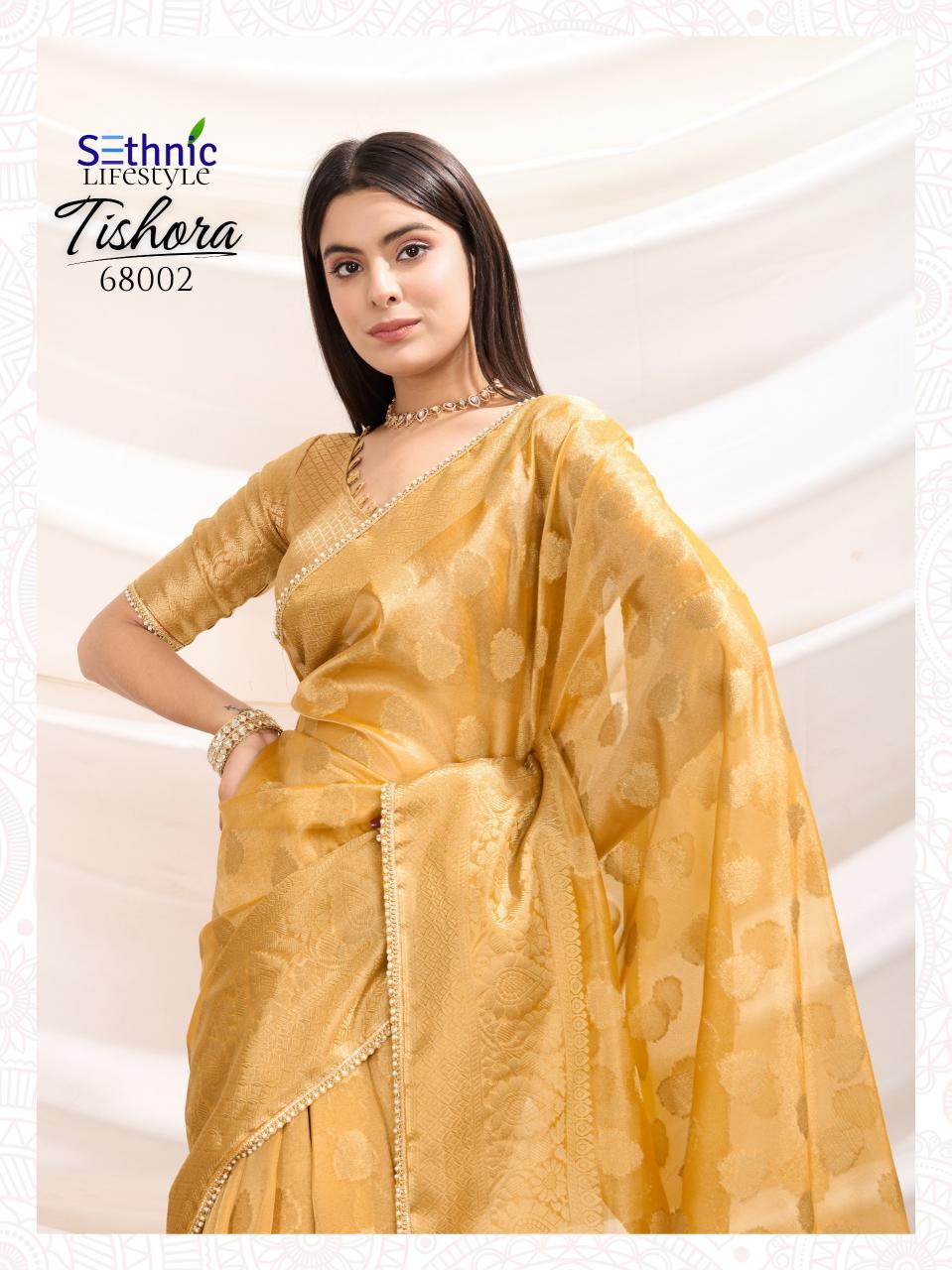 sethnic lifestyle tishora crush tissue silk shop trendy sarees 