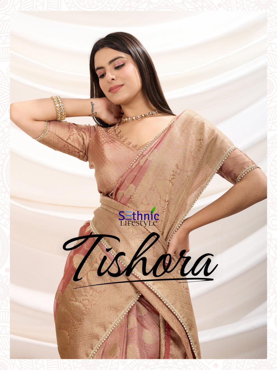sethnic lifestyle tishora crush tissue silk shop trendy sarees 