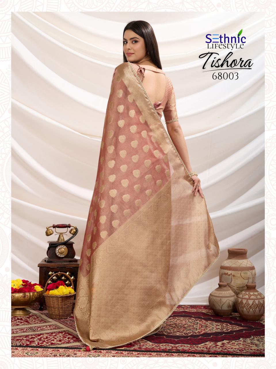 sethnic lifestyle tishora crush tissue silk shop trendy sarees 