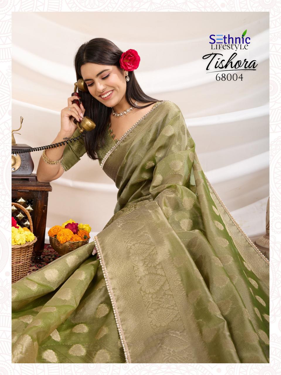 sethnic lifestyle tishora crush tissue silk shop trendy sarees 