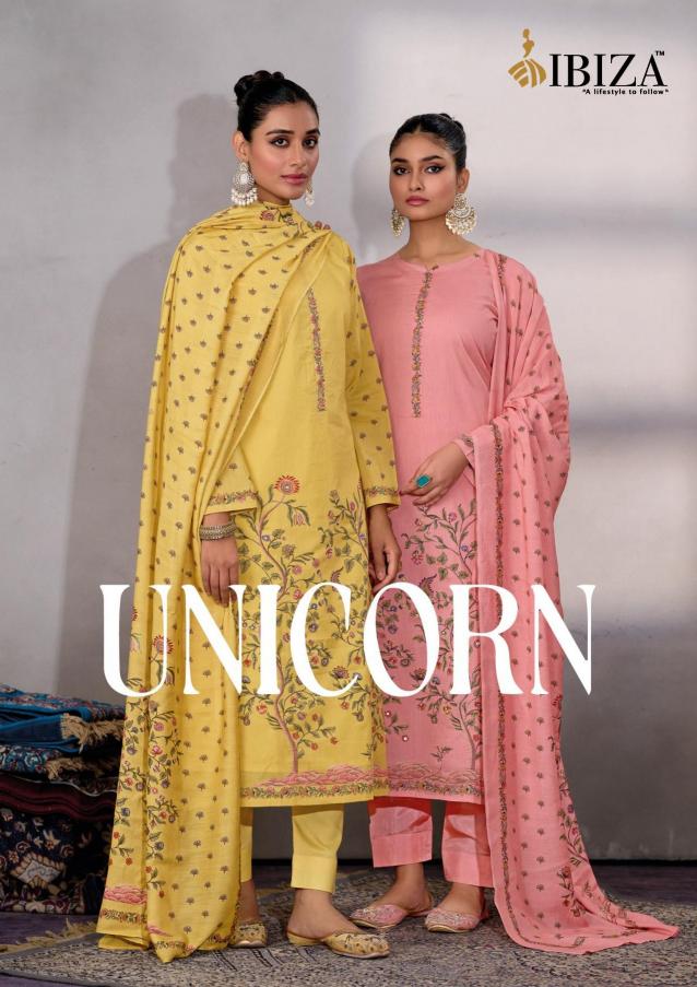 unicorn by ibiza lawn cotton elegant style dress material 