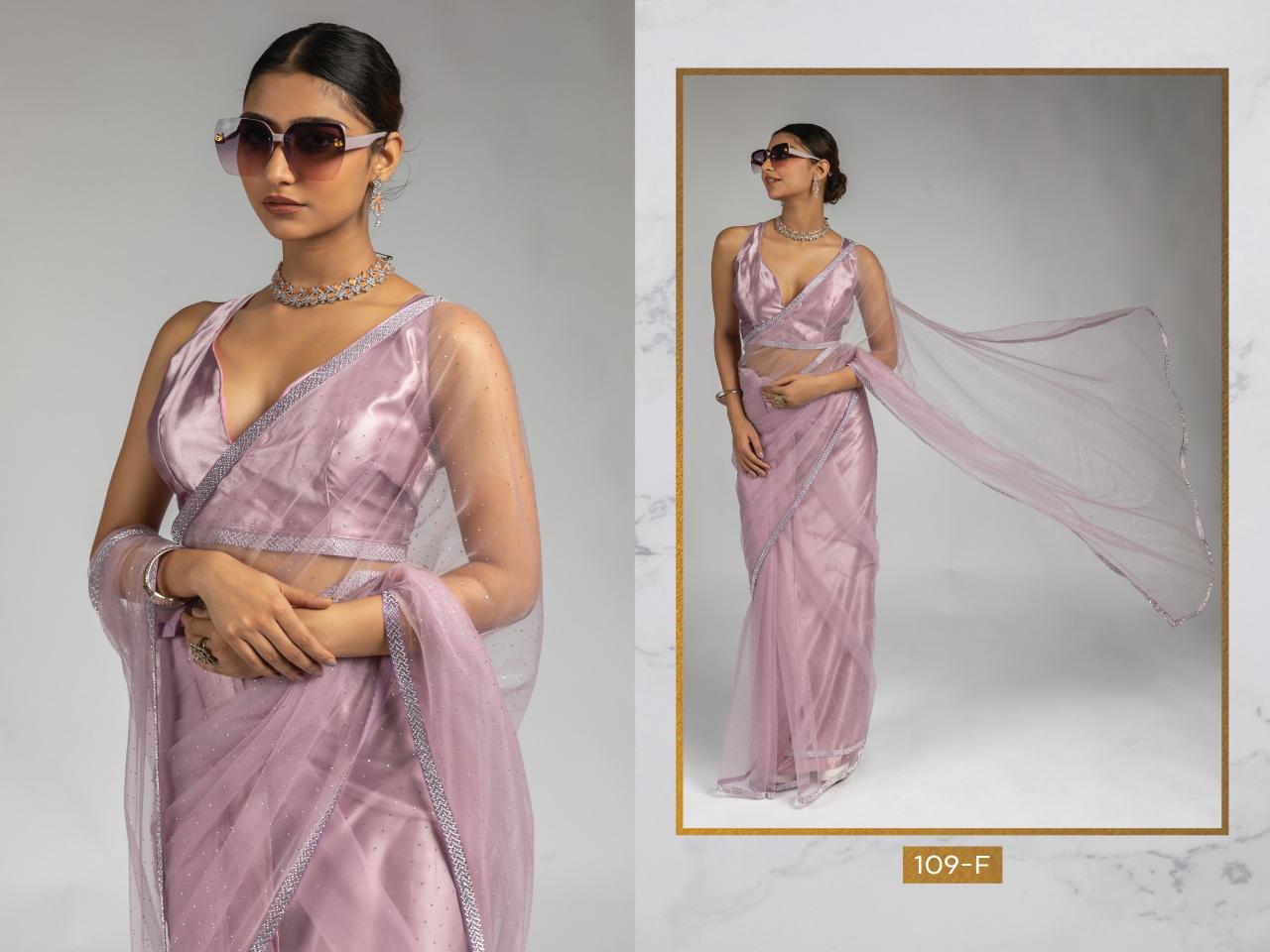 109a-109f burtterfly soft net shop glamorous styles one minute sarees 
