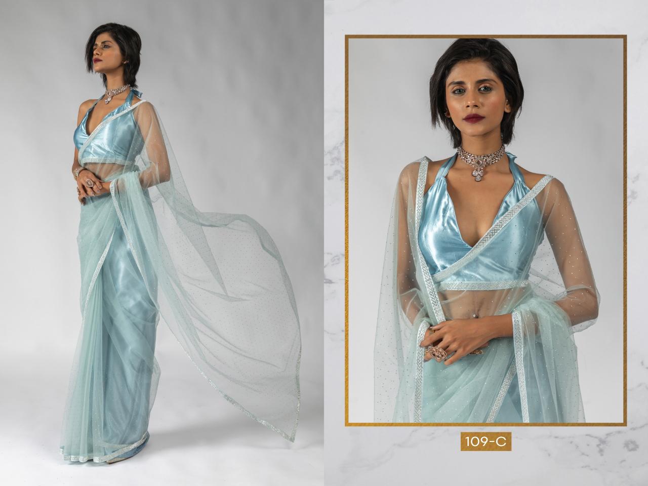 109a-109f burtterfly soft net shop glamorous styles one minute sarees 