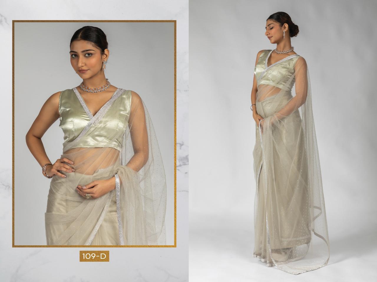 109a-109f burtterfly soft net shop glamorous styles one minute sarees 