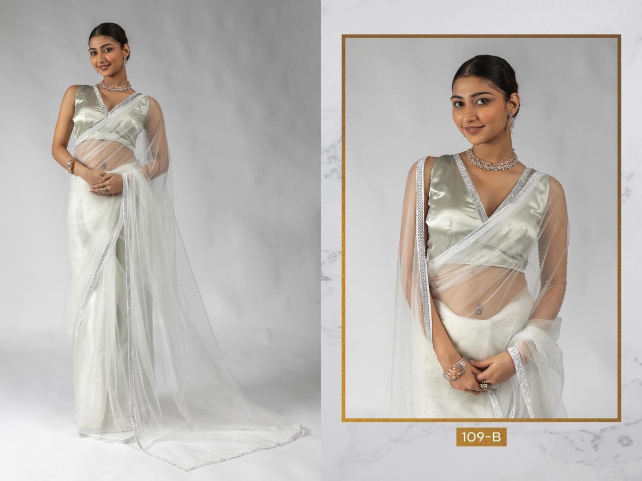 109a-109f burtterfly soft net shop glamorous styles one minute sarees 