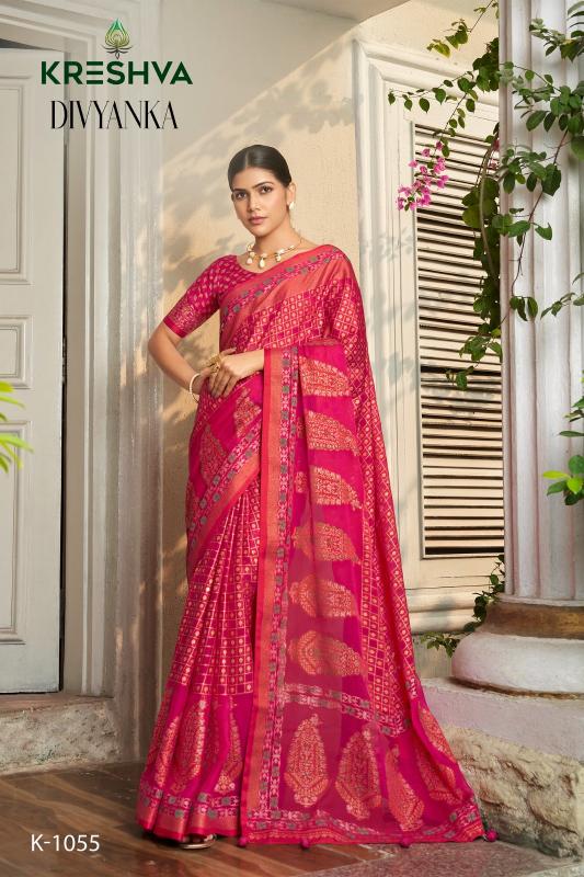 kreshva divyanka georgette party wear shop glamorous styles sarees 