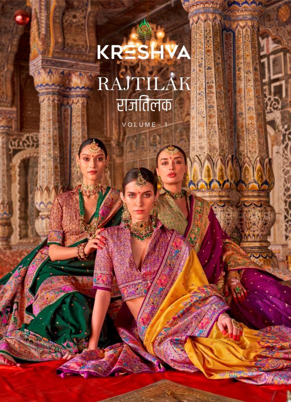kreshva rajtilak silk party wear shop glamorous styles sarees 