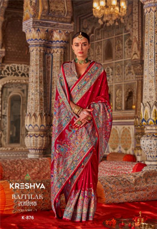 kreshva rajtilak silk party wear shop glamorous styles sarees 