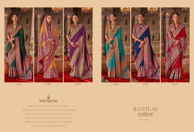 kreshva rajtilak silk party wear shop glamorous styles sarees 
