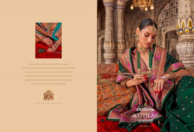 kreshva rajtilak silk party wear shop glamorous styles sarees 