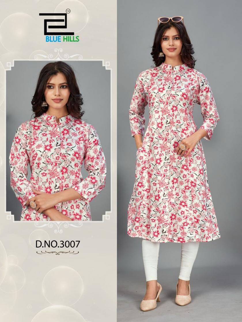 maher vol 3 by blue hills rayon readymade big size long kurti exports 