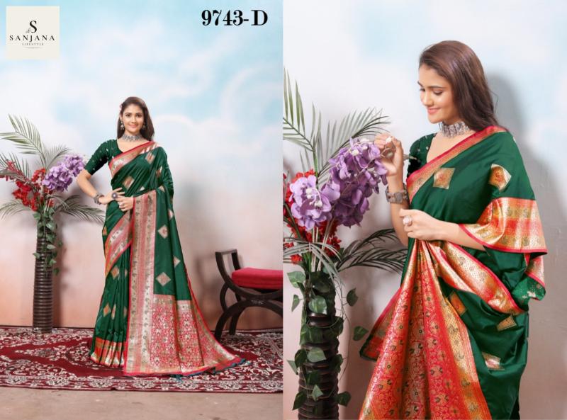 mansa 9743a-9743h silk shop trendy saree exports 