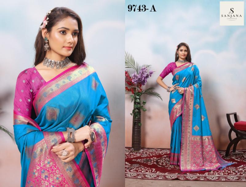 mansa 9743a-9743h silk shop trendy saree exports 