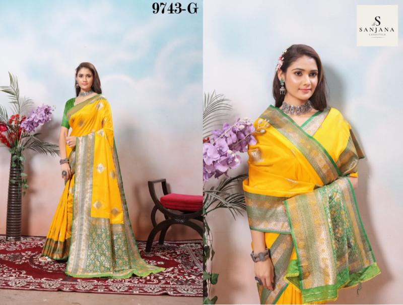 mansa 9743a-9743h silk shop trendy saree exports 