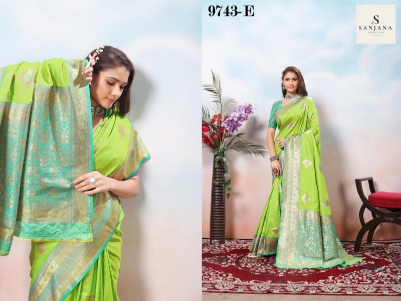 mansa 9743a-9743h silk shop trendy saree exports 