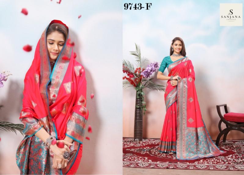 mansa 9743a-9743h silk shop trendy saree exports 