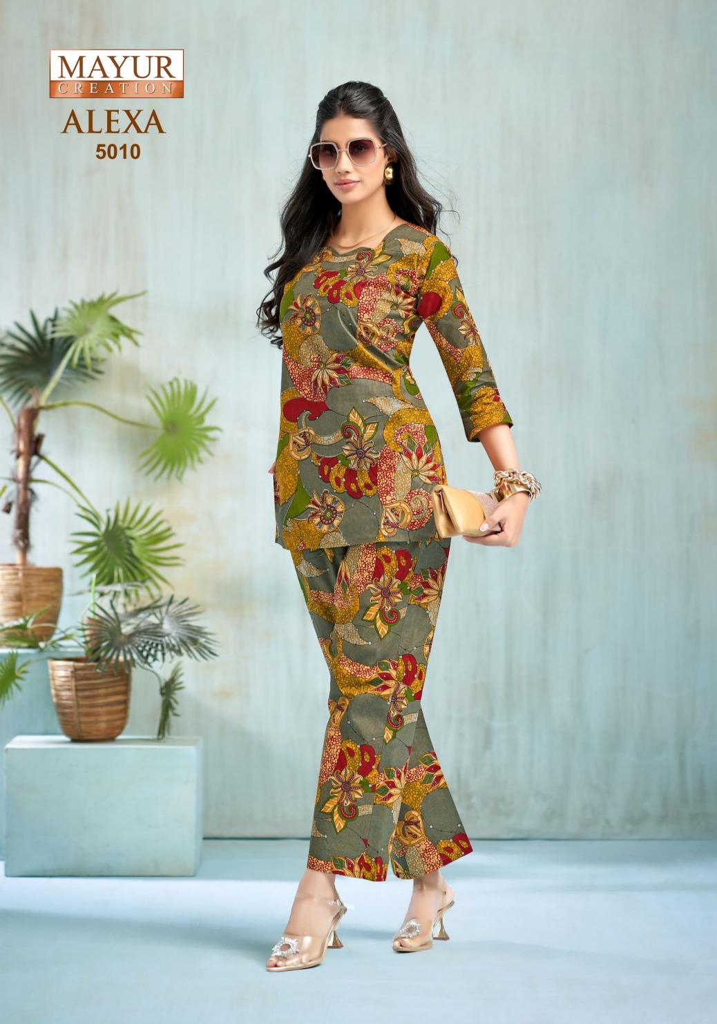 mayur creation alexa vol 5 readymade fashionable cotton cord-set online 