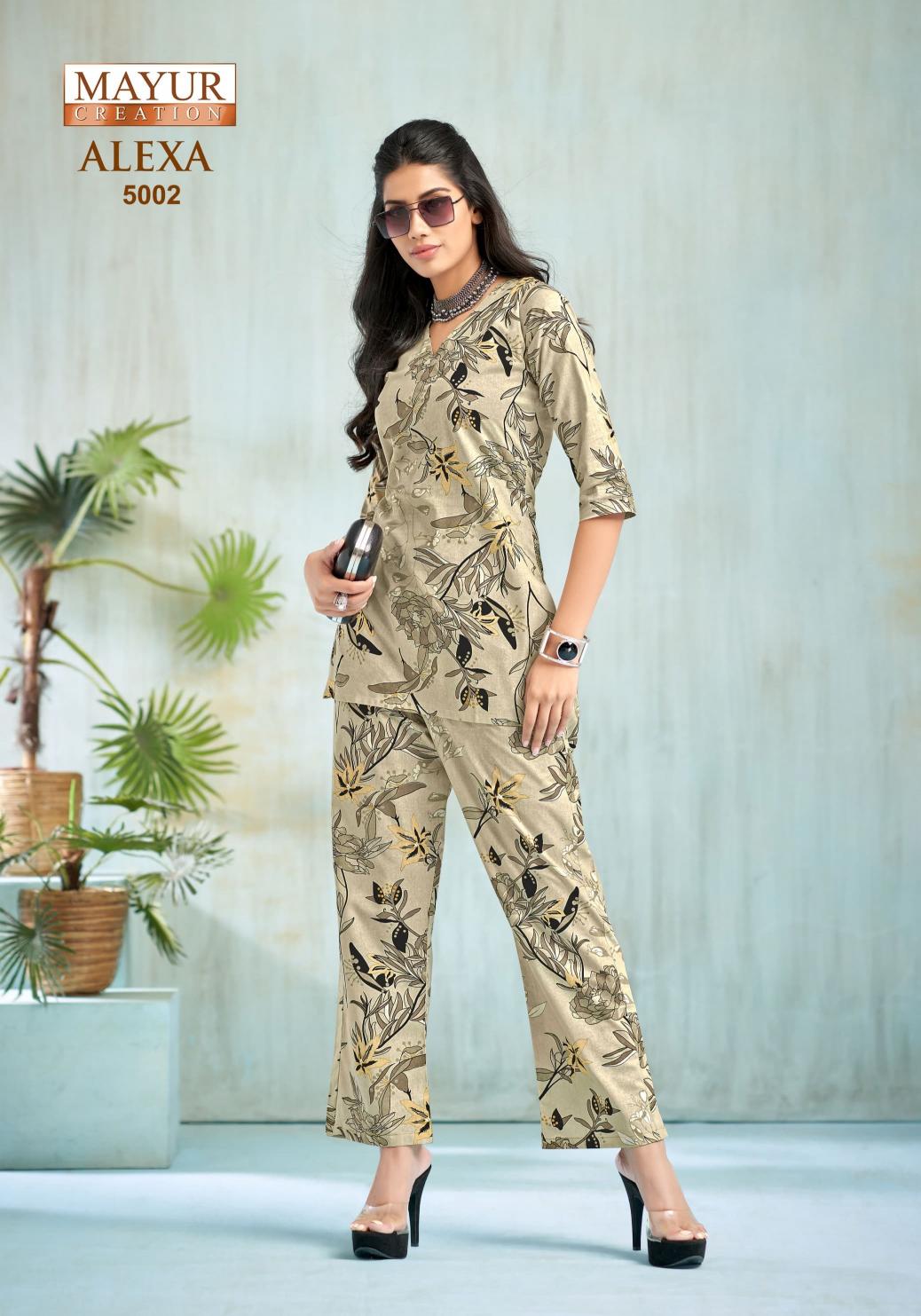 mayur creation alexa vol 5 readymade fashionable cotton cord-set online 