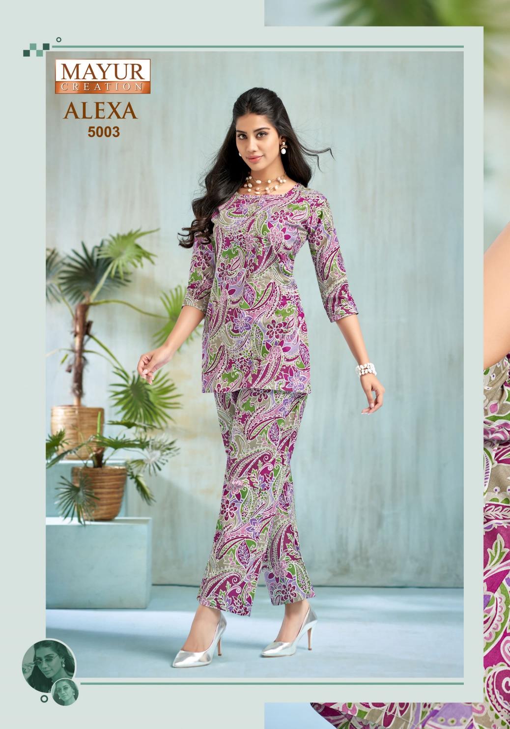 mayur creation alexa vol 5 readymade fashionable cotton cord-set online 