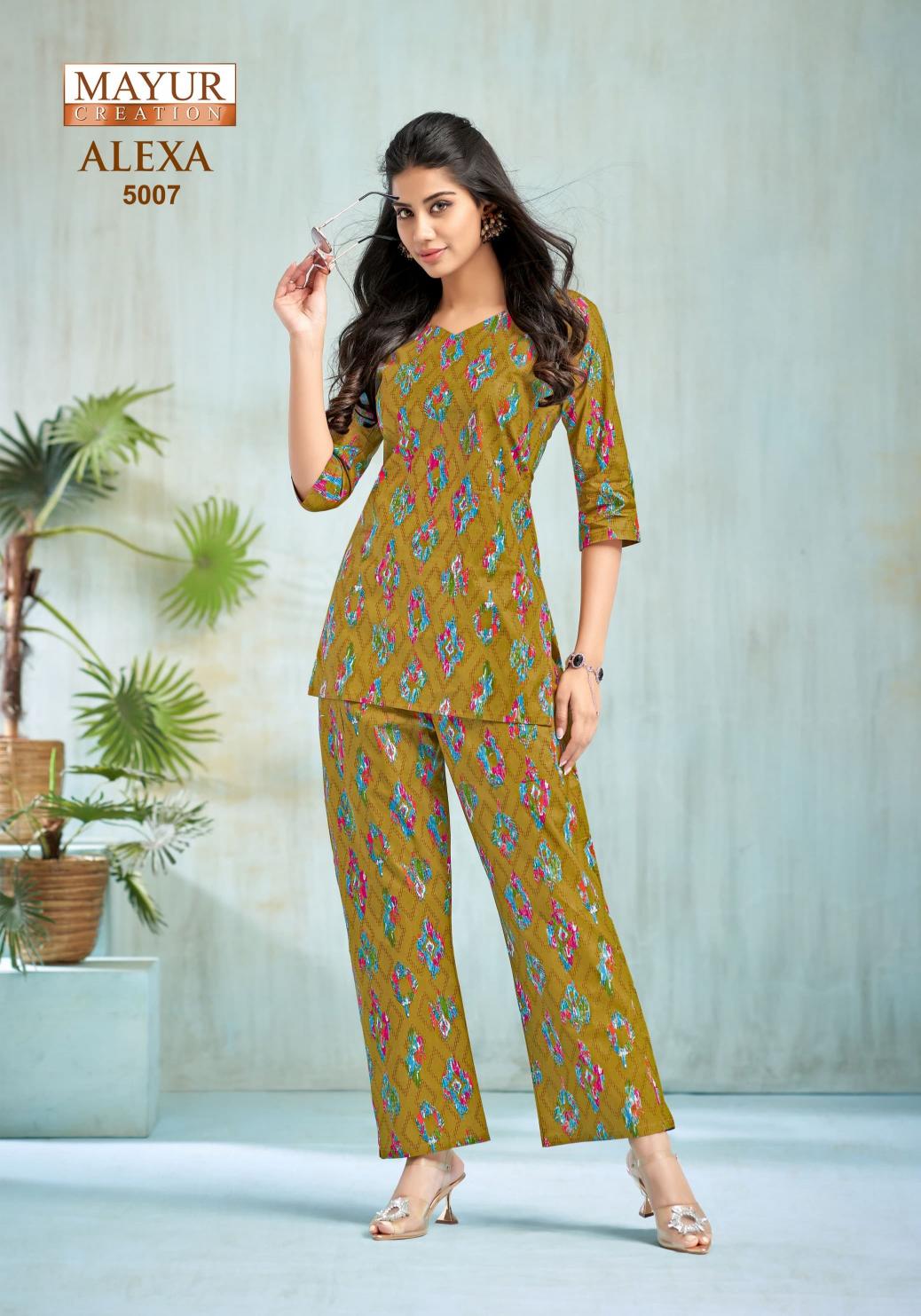 mayur creation alexa vol 5 readymade fashionable cotton cord-set online 