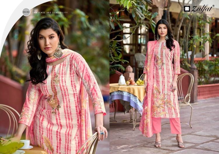 noor vol 2 by zulfat readymade cotton big size suit for womens 