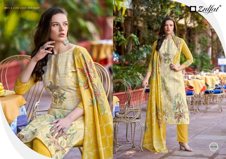 noor vol 2 by zulfat readymade cotton big size suit for womens 