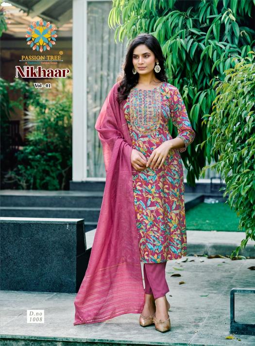 passion tree nikhaar vol 1 readymade big size rayon suit for womens 