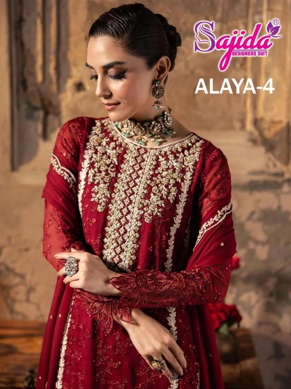 sajida designer alaya vol 4 readymade big size fox georgette pakistani dress