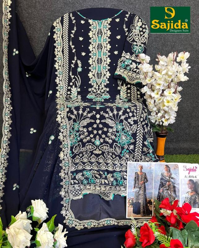 sajida designer alaya vol 4 readymade big size fox georgette pakistani dress